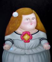 Botero, Fernando - Abstract oil painting.